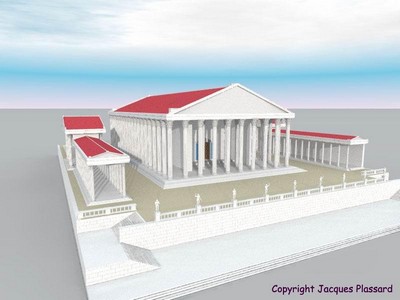 Reconstitution du Temple de Vénus et de Rome - Vue extérieure 