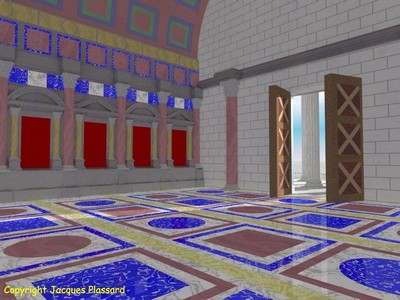 Reconstitution du Temple de Vénus et de Rome - Vue intérieure